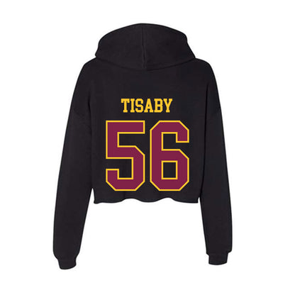 Arizona State - NCAA Football : Cortavious Tisaby - Classic Shersey Women's Crop Fleece Hooded Sweatshirt-1