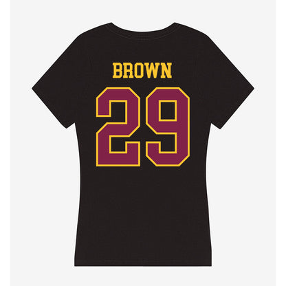 Arizona State - NCAA Baseball : Tommy Brown - Women's V-Neck T-Shirt-1