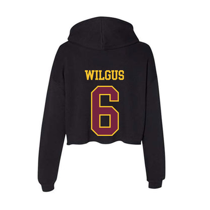 Arizona State - NCAA Women's Volleyball : Jadyn Wilgus - Classic Shersey Women's Crop Fleece Hooded Sweatshirt-1