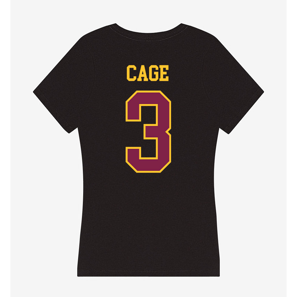 Arizona State - NCAA Women's Lacrosse : Averie Cage - Women's V-Neck T-Shirt-1