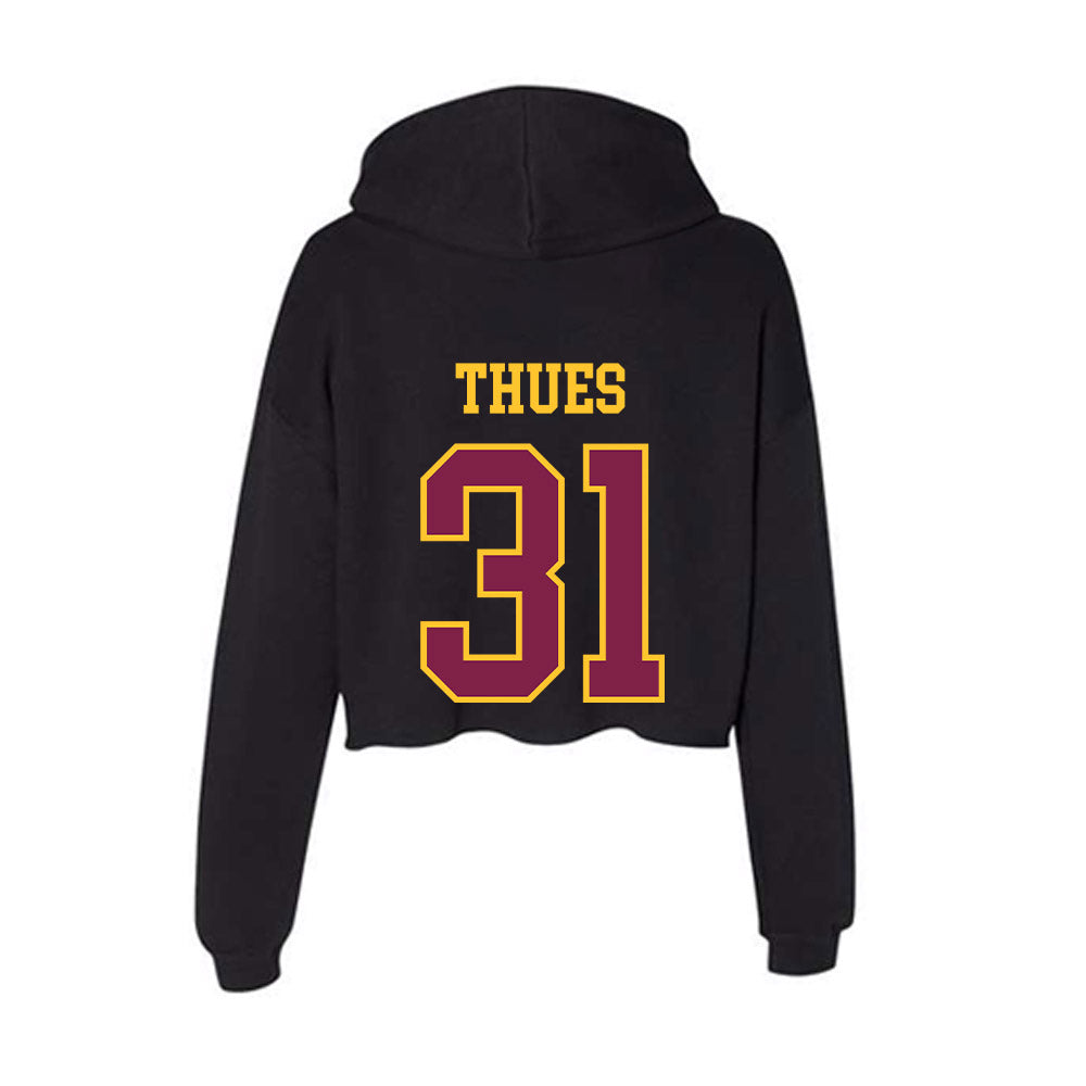 Arizona State - NCAA Football : Zeth Thues - Women's Crop Fleece Hoodie-1