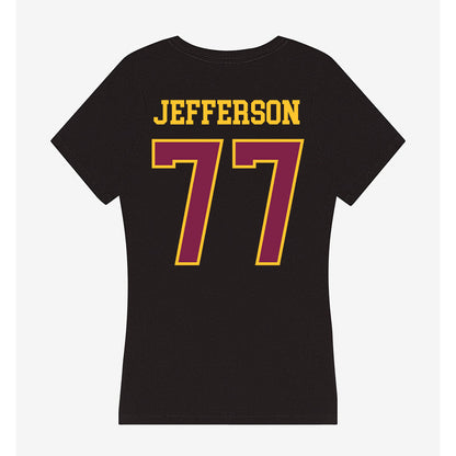 Arizona State - NCAA Football : Matai Jefferson - Women's V-Neck T-Shirt-1