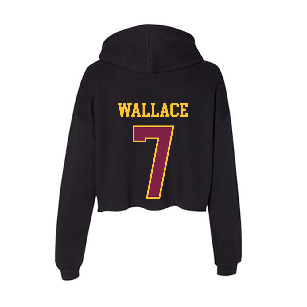 Arizona State - NCAA Men's Basketball : Vijay Wallace - Women's Crop Fleece Hoodie-1