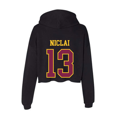 Arizona State - NCAA Baseball : Coen Niclai - Women's Crop Fleece Hoodie-1