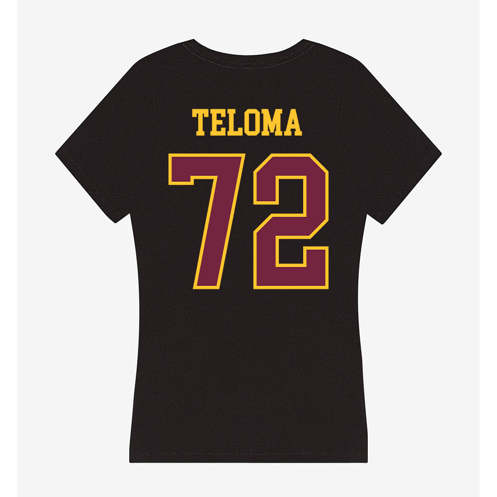 Arizona State - NCAA Football : Doughless Teloma - Classic Shersey Women's V-Neck T-Shirt-1
