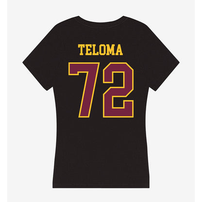 Arizona State - NCAA Football : Doughless Teloma - Classic Shersey Women's V-Neck T-Shirt-1