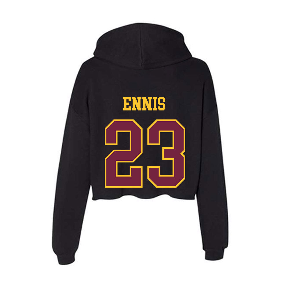 Arizona State - NCAA Women's Soccer : Emmie Ennis - Classic Shersey Women's Crop Fleece Hooded Sweatshirt-1