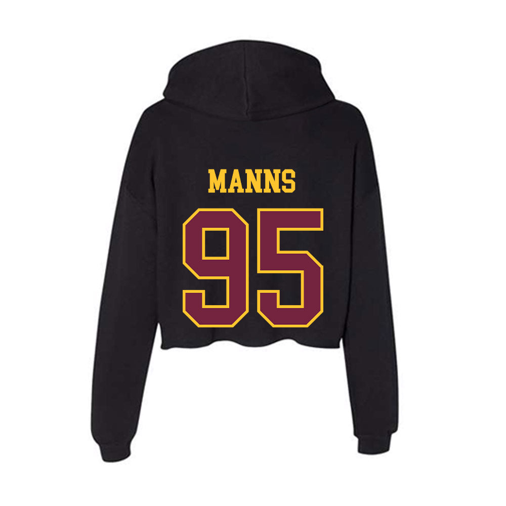 Arizona State - NCAA Football : Jeffrey Manns - Classic Shersey Women's Crop Fleece Hooded Sweatshirt-1