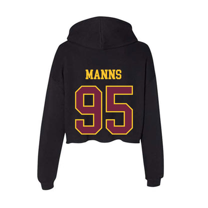 Arizona State - NCAA Football : Jeffrey Manns - Classic Shersey Women's Crop Fleece Hooded Sweatshirt-1