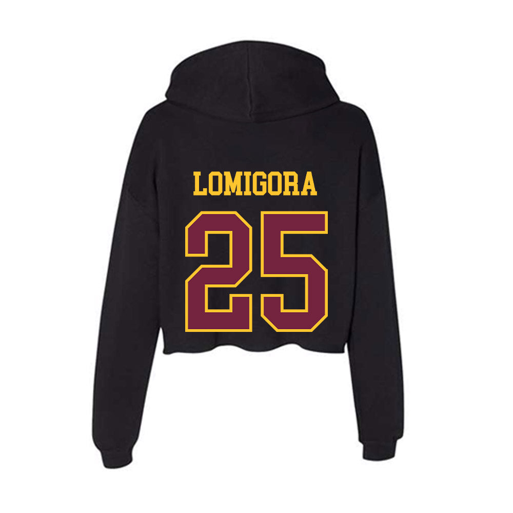 Arizona State - NCAA Women's Volleyball : Ella Lomigora - Classic Shersey Women's Crop Fleece Hooded Sweatshirt-1