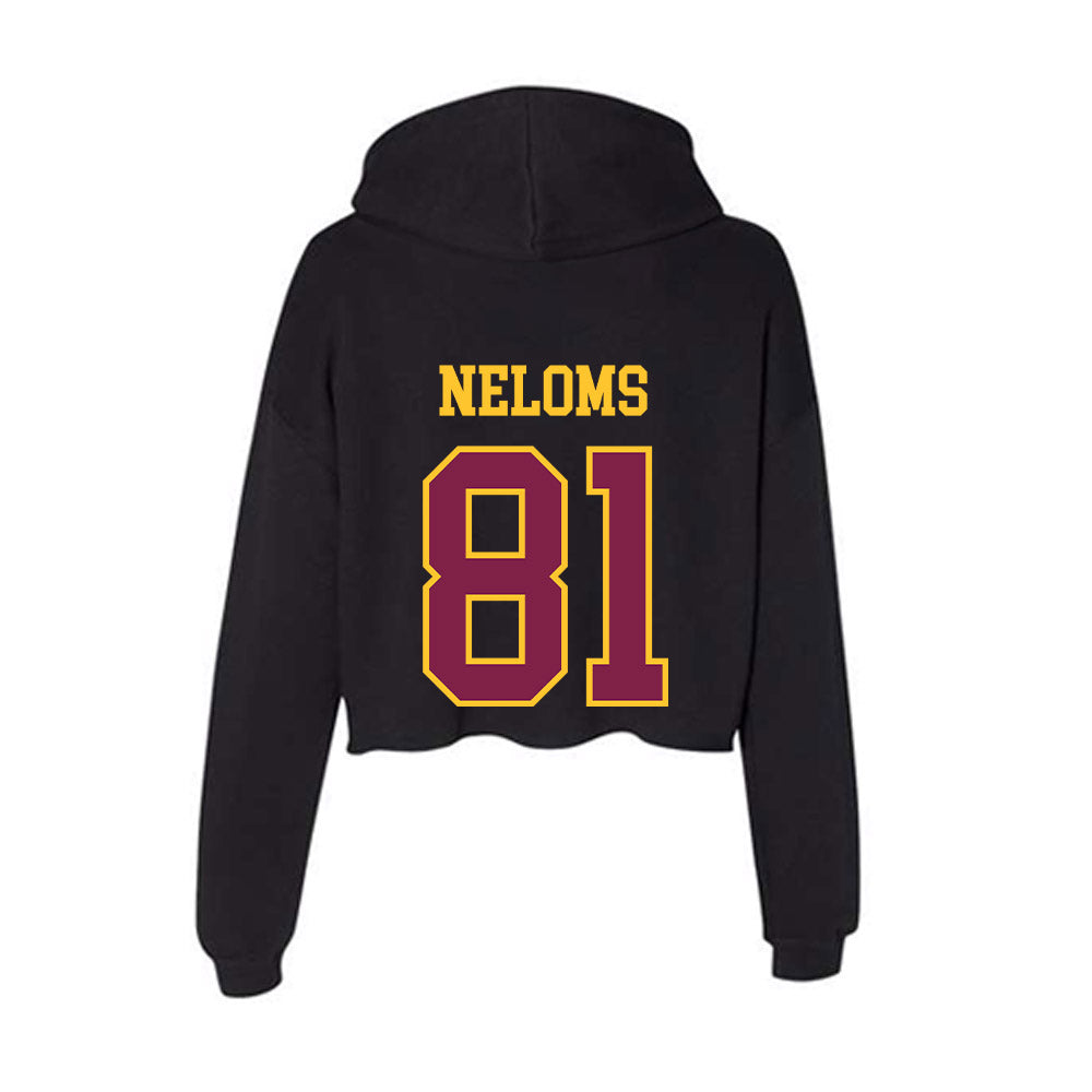 Arizona State - NCAA Football : Uriah Neloms - Women's Crop Fleece Hoodie-1