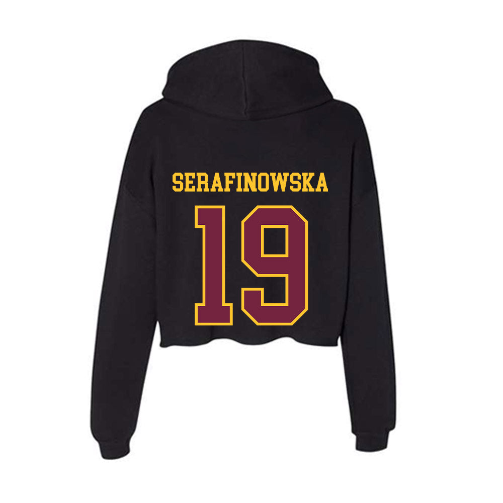 Arizona State - NCAA Women's Volleyball : Antonina Serafinowska - Classic Shersey Women's Crop Fleece Hooded Sweatshirt-1