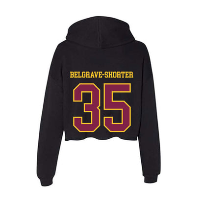 Arizona State - NCAA Football : Antoine Belgrave-Shorter - Classic Shersey Women's Crop Fleece Hooded Sweatshirt-1