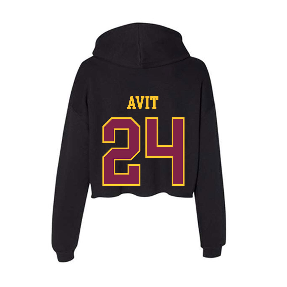 Arizona State - NCAA Football : David Avit - Women's Crop Fleece Hoodie-1