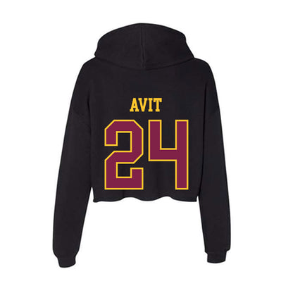 Arizona State - NCAA Football : David Avit - Women's Crop Fleece Hoodie-1