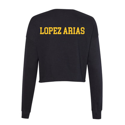 Arizona State - NCAA Women's Track & Field : Ines Lopez Arias - Women's Cropped Crew Fleece-1
