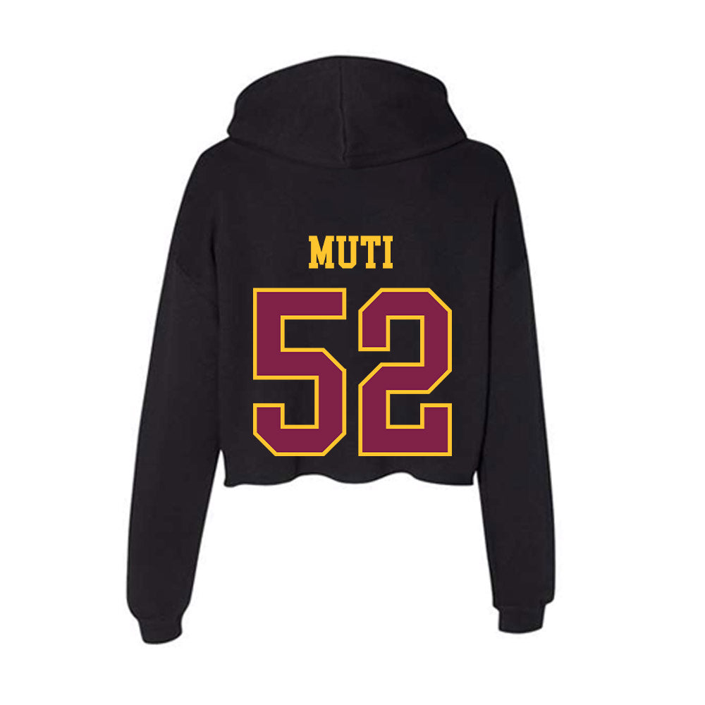 Arizona State - NCAA Football : Ui Muti - Classic Shersey Women's Crop Fleece Hooded Sweatshirt-1