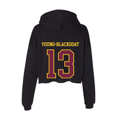 Arizona State - NCAA Football : Prayer Young-Blackgoat - Classic Shersey Women's Crop Fleece Hooded Sweatshirt-1
