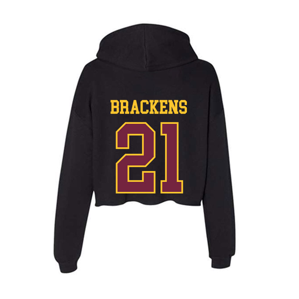 Arizona State - NCAA Women's Basketball : McKinna Brackens - Classic Shersey Women's Crop Fleece Hooded Sweatshirt-1