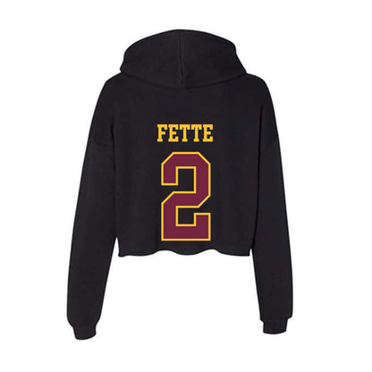 Arizona State - NCAA Football : Jake Fette - Classic Shersey Women's Crop Fleece Hooded Sweatshirt-1