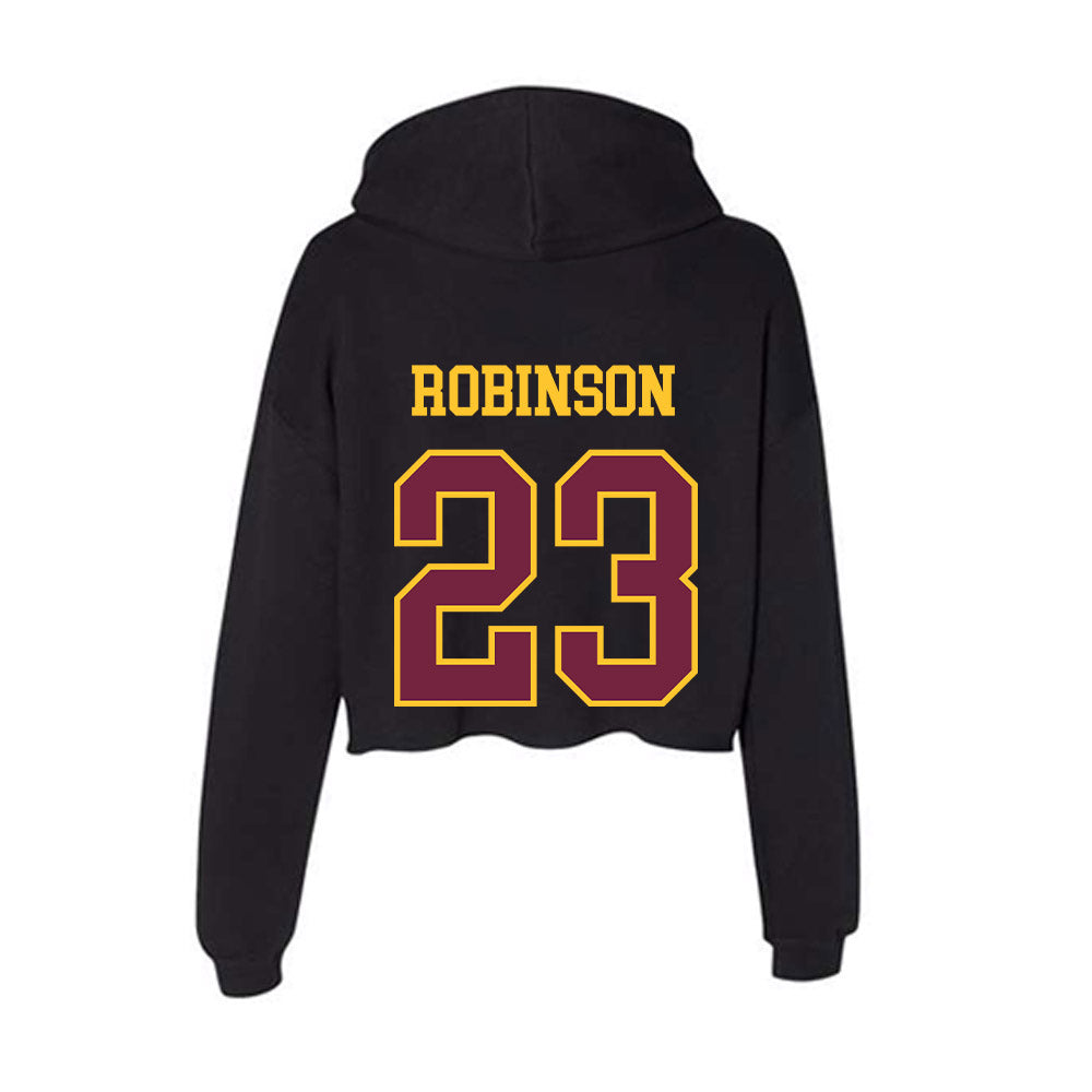 Arizona State - NCAA Football : Demarius Robinson - Classic Shersey Women's Crop Fleece Hooded Sweatshirt-1