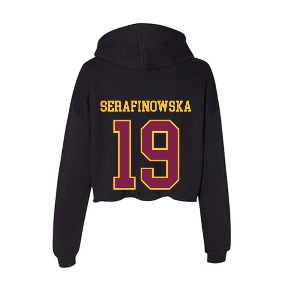Arizona State - NCAA Women's Volleyball : Antonina Serafinowska - Women's Crop Fleece Hooded Sweatshirt-1