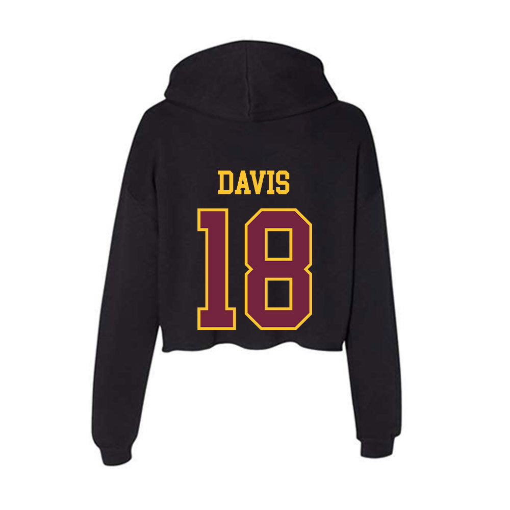 Arizona State - NCAA Football : Ramere Davis - Classic Shersey Women's Crop Fleece Hooded Sweatshirt-1