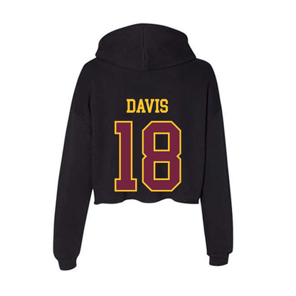 Arizona State - NCAA Football : Ramere Davis - Classic Shersey Women's Crop Fleece Hooded Sweatshirt-1