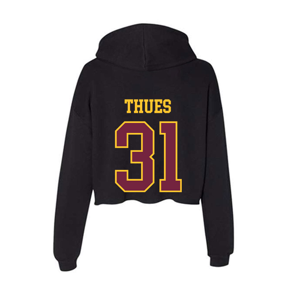 Arizona State - NCAA Football : Zeth Thues - Classic Shersey Women's Crop Fleece Hooded Sweatshirt-1