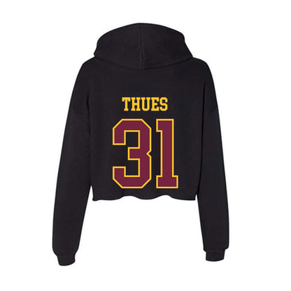 Arizona State - NCAA Football : Zeth Thues - Classic Shersey Women's Crop Fleece Hooded Sweatshirt-1