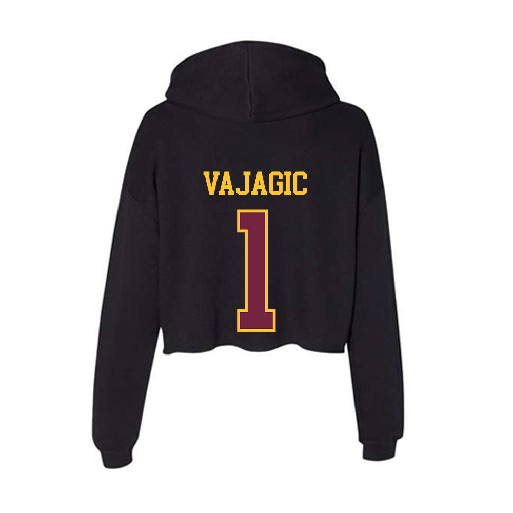 Arizona State - NCAA Women's Volleyball : Una Vajagic - Classic Shersey Women's Crop Fleece Hooded Sweatshirt-1