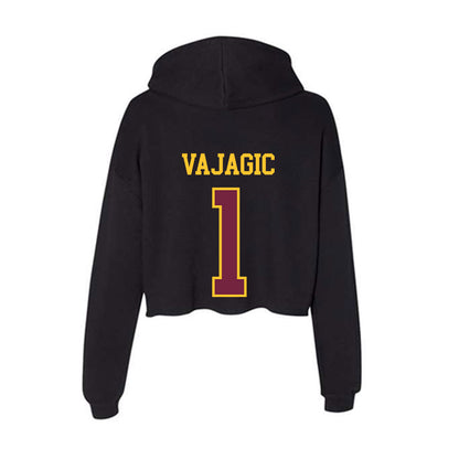 Arizona State - NCAA Women's Volleyball : Una Vajagic - Classic Shersey Women's Crop Fleece Hooded Sweatshirt-1