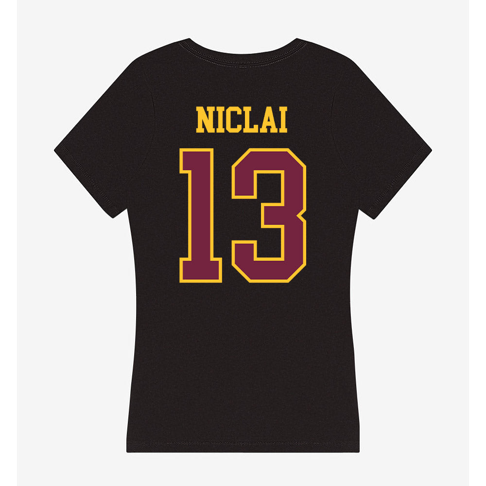 Arizona State - NCAA Baseball : Coen Niclai - Classic Shersey Women's V-Neck T-Shirt-1