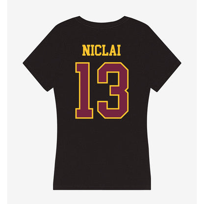 Arizona State - NCAA Baseball : Coen Niclai - Classic Shersey Women's V-Neck T-Shirt-1