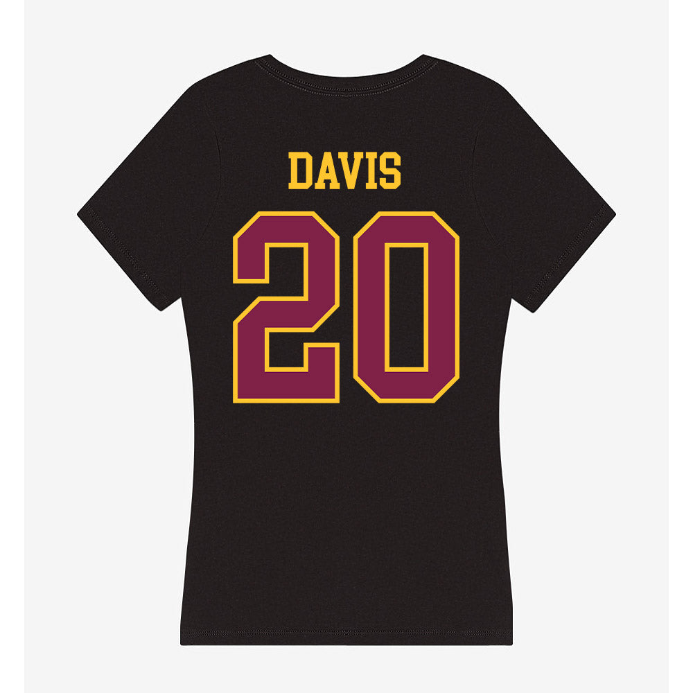 Arizona State - NCAA Softball : Takyla Davis - Women's V-Neck T-Shirt-1