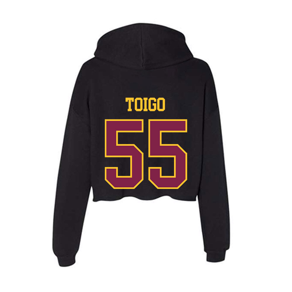 Arizona State - NCAA Baseball : Dean Toigo - Women's Crop Fleece Hoodie-1