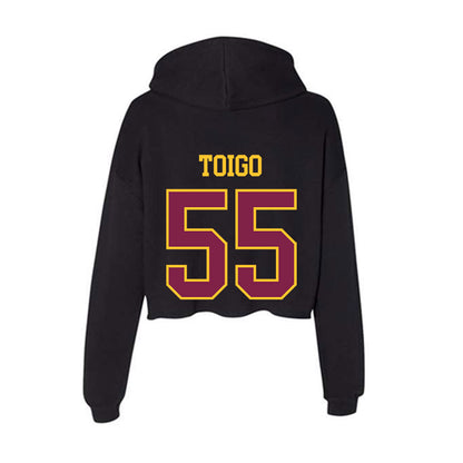 Arizona State - NCAA Baseball : Dean Toigo - Women's Crop Fleece Hoodie-1