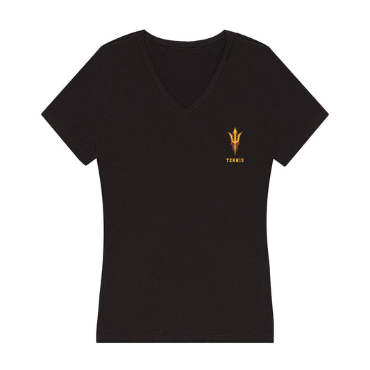 Arizona State - NCAA Women's Tennis : Emilija Tverijonaite - Women's V-Neck T-Shirt-0