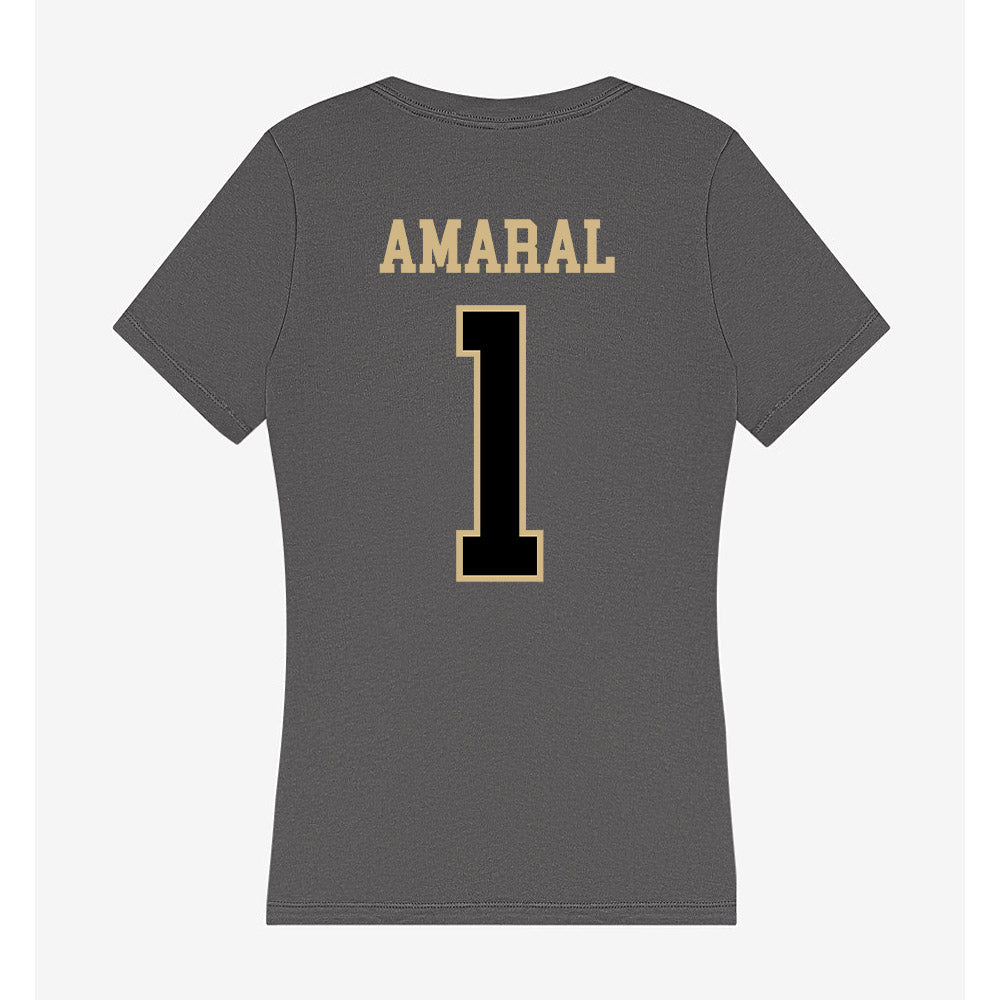 Wake Forest - NCAA Women's Soccer : Valentina Amaral - Women's V-Neck T-Shirt-1
