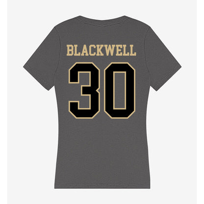 Wake Forest - NCAA Football : Jerron Blackwell - Women's V-Neck T-Shirt-1