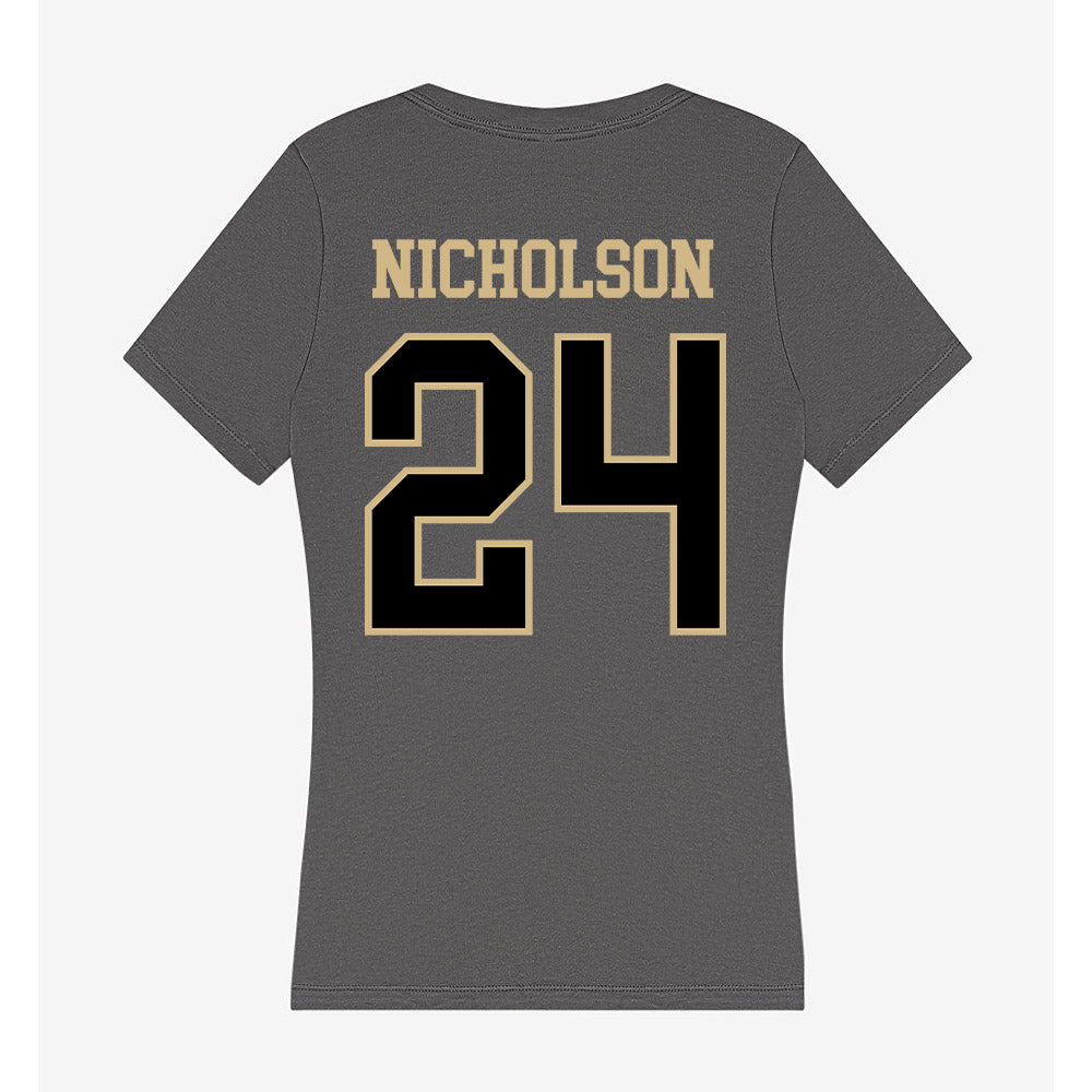 Wake Forest - NCAA Baseball : Grant Nicholson - Women's V-Neck T-Shirt-1