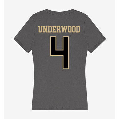 Wake Forest - NCAA Men's Basketball : Will Underwood - Women's V-Neck T-Shirt-1