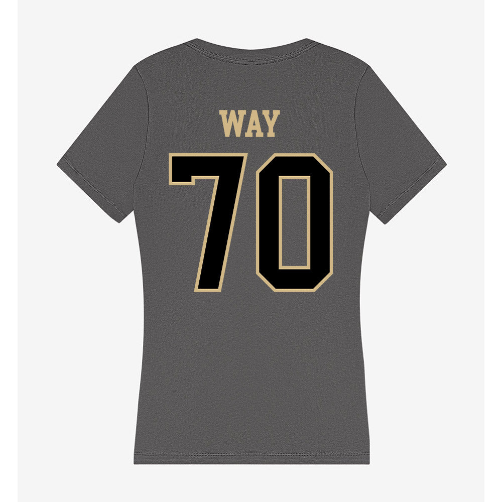 Wake Forest - NCAA Football : Will Way - Women's V-Neck T-Shirt-1