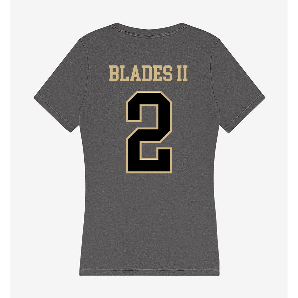 Wake Forest - NCAA Football : Brian Blades II - Women's V-Neck T-Shirt-1