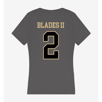 Wake Forest - NCAA Football : Brian Blades II - Women's V-Neck T-Shirt-1