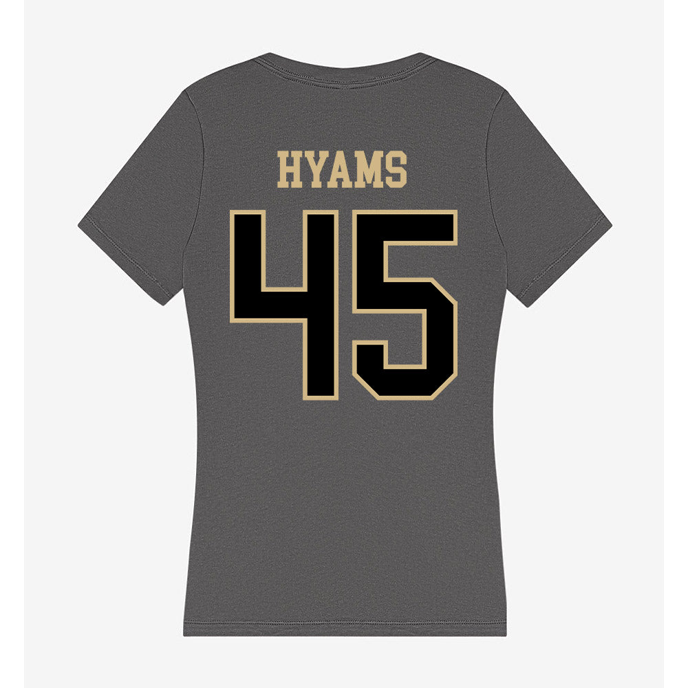 Wake Forest - NCAA Football : Ethan Hyams - Women's V-Neck T-Shirt-1