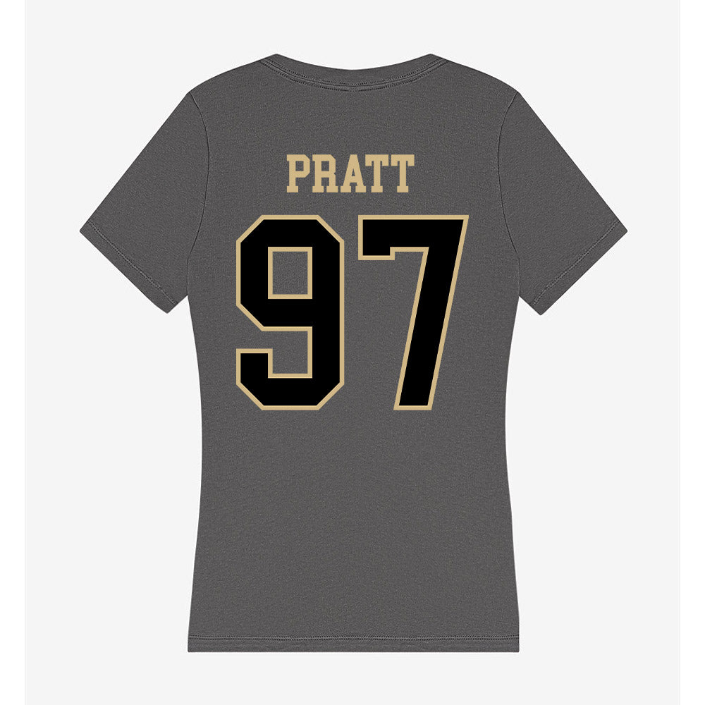 Wake Forest - NCAA Football : Josiah Pratt - Women's V-Neck T-Shirt-1