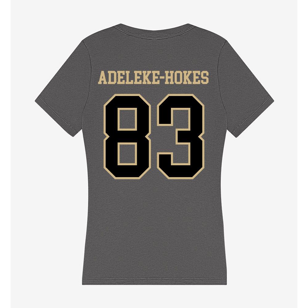 Wake Forest - NCAA Football : Kobe Adeleke-Hokes - Women's V-Neck T-Shirt-1