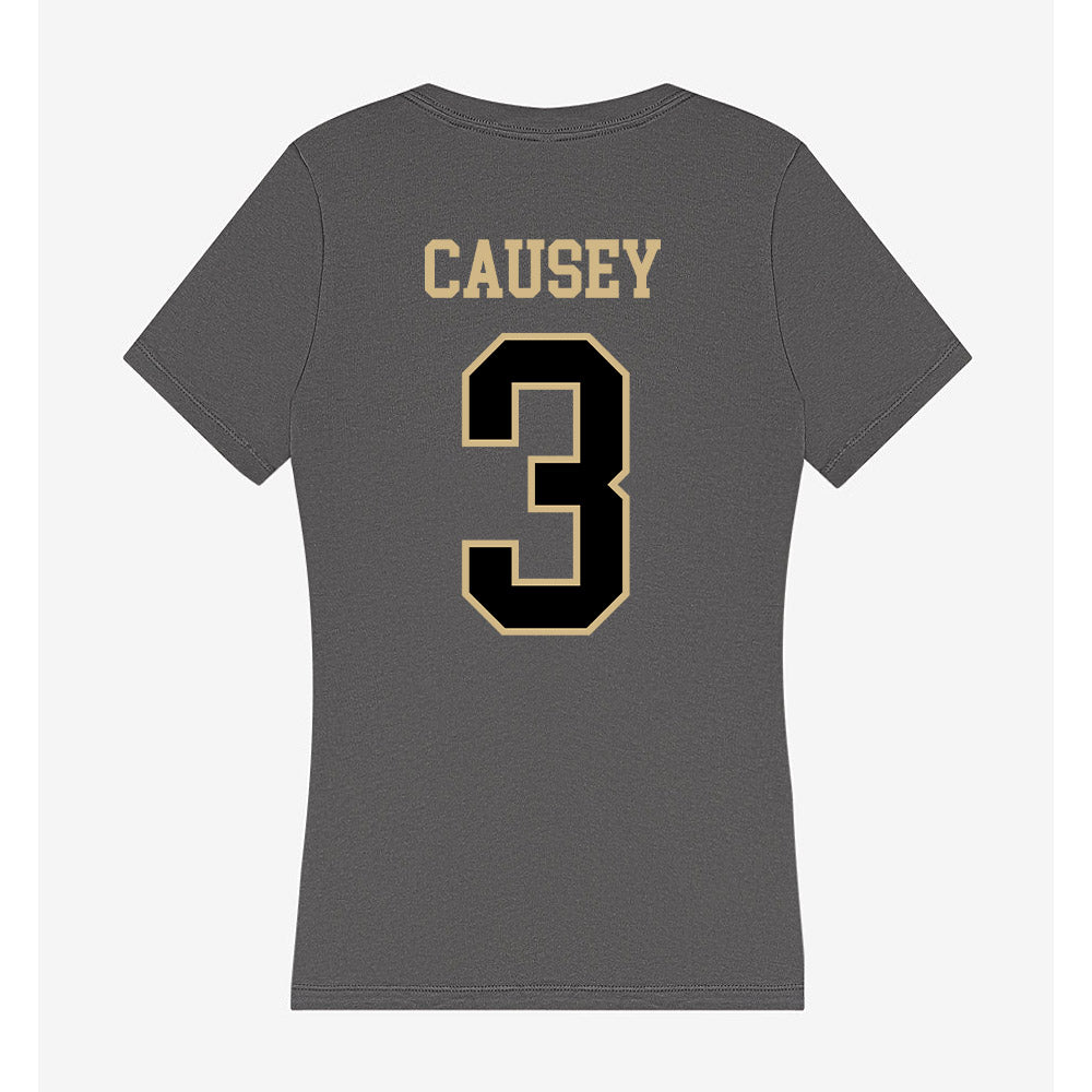 Wake Forest - NCAA Football : Bernard Causey - Women's V-Neck T-Shirt-1