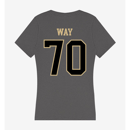 Wake Forest - NCAA Football : Will Way - Women's V-Neck T-Shirt-1